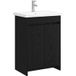 Maison Exclusive Ensemble de meubles de salle de bain "Exclusive" en chêne noir, dimensions : 81 x 40 x 84,5 cm