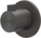 IVY Tribe Symmetry Afbouwdeel voor Inbouwstopkraan met Rond Rozet - Geborsteld RVS316 - Carbon Black PVD