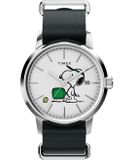 Timex Peanuts Marlin TW2Y50500 Horloge - Leer - Blauw - Ø 40 mm
