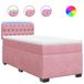 VidaXL Boxspringbed met matras, fluweel, roze, 200x200 cm
