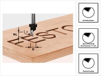 Festool HW S8 D11/60° Fraise à graver HW 491003 - Bois - 1 pièce(s)