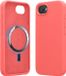 kwmobile telefoonhoesje geschikt voor Apple iPhone 17e / iPhone 16e - Hoesje met magneet compatibel met MagSafe - Smartphone case in neon koraal