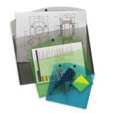 Favorit Pouch Folder A4 Polypropylene Blue Landscape Snap Fastener 335mm x 235mm 5 Pack