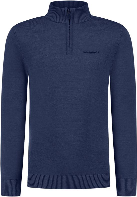 Ballin Amsterdam - Jongens Regular fit Knitwear Half Zip LS - Navy - Maat 128