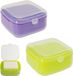 Accessoires de voyage : set de 2 petits distributeurs de savon carrés verts avec couvercle