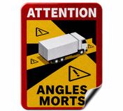 AutoXtreme Dode Hoek Magneet Sticker Vrachtwagen – 17x25cm – Reflecterend – Snel te Monteren – Conform Frans Art. R.313-32-1 – TÜV SÜD & E8 - Angles Morts Truck