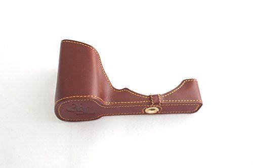 TP Handgemaakte Echt Lederen Half Camera Case Tas Cover voor Sony NEX7 NEX-7 Bruin Kleur