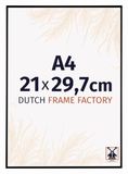 Dutch Frame Factory Fotolijst A4 21x29,7 cm - Kunststof - Zwart Mat - Easy
