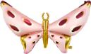 PARTYDECO Ballon géant en aluminium papillon 120 x 87 cm rose et or