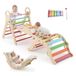 VEVOR Pikler set 9-en-1 triangle pour enfants, capacité de charge 68 kg pour intérieur, avec xylophone, coussin triangle, arche et rampe, set Montessori, pliable pour la croissance, équilibre
