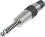 Rean AV NYS224C-4 Jackplug 6.35 mm Stekker, droit Nombre de pôles : 2 Mono Argent, Jaune 1 pièce(s)