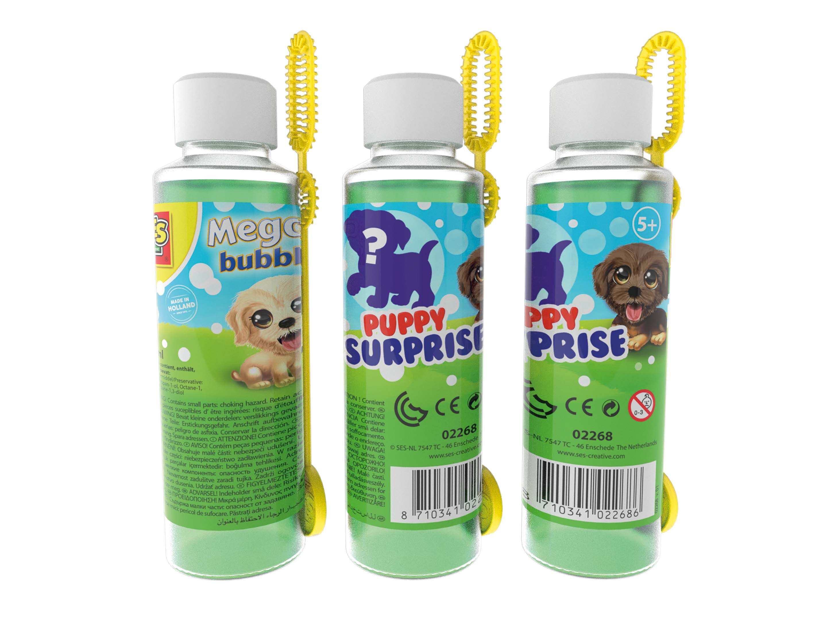 SES Mega bubbles met puppy surprise - groen - 200 ml - 5+ jaar