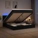 vidaXL Ottomaanse Bed met Matras en LED Zwart 180 x 200 cm fluweel