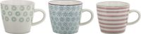 Bloomingville Patrizia Mokken - Keramiek - Nude/Licht Blauw/Licht Groen - Set van 3