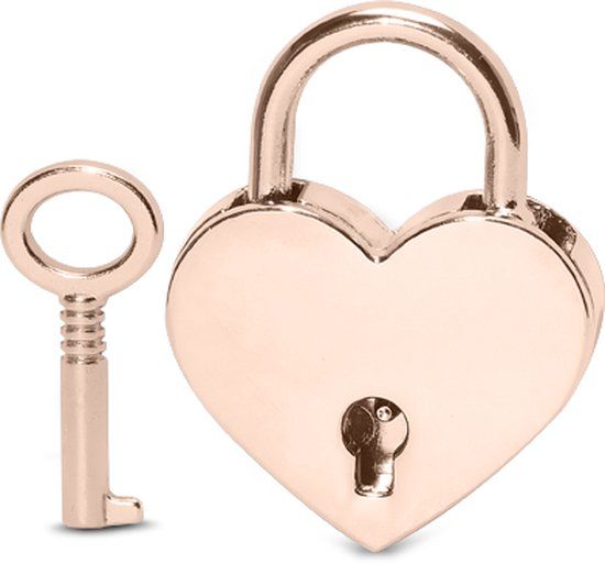 Lovelockers® Liefdesslotje Hartje Goudkleurig - Hangslot met Sleutel