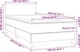 vidaXL Boxspring met matras stof crèmekleurig 100x200 cm