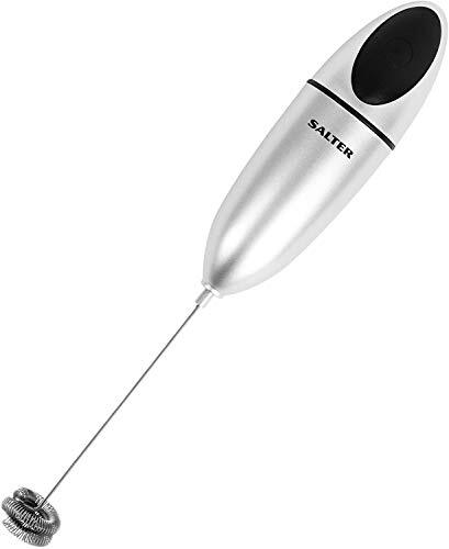 Salter Handheld Electronic Milk Frother with Double Coil Whisk - Silver