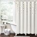 Lush Decor Boho Pom Pom Kwastje Linnen Douchegordijn, 182,9 cm x 182,9 cm, Off White
