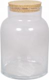 Floran terrarium vaas - glas - 8 liter - met kurk deksel - 18 x 27 cm