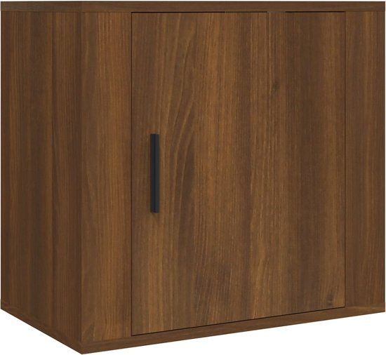 vidaXL Nachtkastje wandgemonteerd 50x30x47 cm bruin eikenkleur