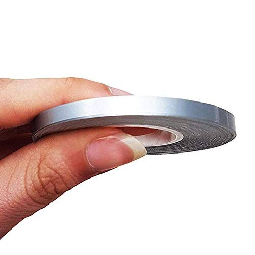 4R Quattroerre.it 10465 sierstrepen plakstrips voor auto's, zilver, 5 mm x 10 meter