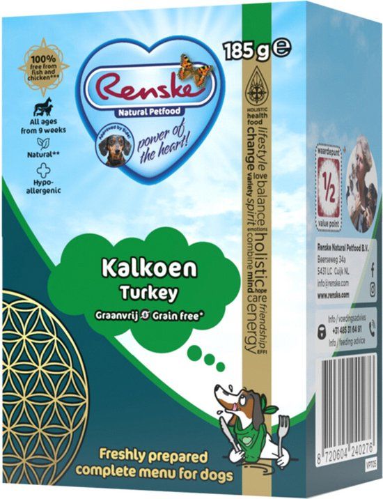 Renske Graanvrij Konijn & Eend Natvoer Hond - 24 x 185g
