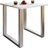 VCM Premium houten eettafel Keukentafel Eettafel Tafel Xona U Zilver
