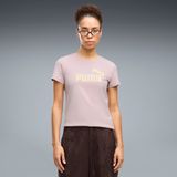 PUMA ESS Metallic No. 1 Logo T-shirt pour Femmes, Rose/Argent, Taille XL