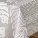 DOUCEUR D'INTERIEUR Vierkant tafelkleed AMBRINE 150 x 150 cm Polyester Beige Gebloemd