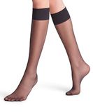 FALKE Pure Matt 20 DEN Kniekousen Dames Zwart - Maat 39-42
