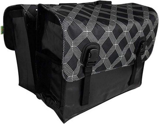 BECK Classic Black Diamonds Double Pannier Bag - 46L - Black - Adult