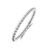 Lucardi Dames Stalen ring bolletje 2,5mm - Ring - Staal - Zilverkleurig - 15 / 47 mm