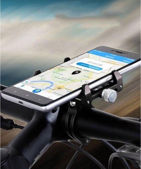 GUB - Universele Fiets Telefoonhouder - Smartphone - Zwart - Aluminium