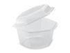 Guillin Alphatop ATP1000 Sachet de 50 pakketten hoesdeksel scharnier zeshoekig magnetronbestendig 1000 cc, polypropyleen, transparant, 16,4 x 17,2 x 10,4 cm