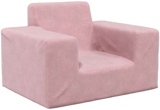 vidaXL Kinderbank - Zacht - Pluche - Roze