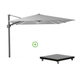 Platinum Challenger T² Glow zweefparasol | 300x300cm met Monza parasolvoet 90kg | Light Grey