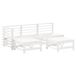 VidaXL 5-delige Loungeset Massief Grenenhout Wit