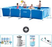 Intex Rectangular Frame Pool - 450 x 220 x 84 cm - Blue