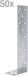 Alberts 849672 trekstang | sendzimir verzinkt | 200 x 52 x 40 | Set van 50