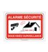 AUA SIGNALETIQUE - Sticker alarm beveiliging onder videobewaking 24 uur privé eigendom - 150 x 105 mm, zelfklevend vinyl
