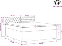vidaXL Boxspringbed met matras, donkergroen, 200 x 200 cm, fluweel