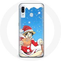 Maniacase Etui voor Samsung Galaxy A40 Anime One Piece Luffy Eerste Kerstdag 2023