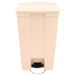 Rubbermaid Commercial Products Commercial 23gal HDPE Step On Mobile Trash Can - Beige