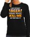 Bellatio Decorations Shoppartners Bv Apres ski sweater A day without beer zwart dames - Wintersport trui - Foute apres ski outfit/ kleding M