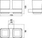 Emco Loft Glashouder Dubbel Zwart