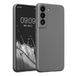kwmobile metallic telefoonhoesje van TPU - geschikt voor Samsung Galaxy S22 - Flexible case voor smartphone - In metallic grijs