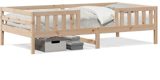 vidaXL Bedframe Massief Grenenhout 90x200 cm