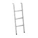 Relaxdays trampoline trap, 96 cm, hangend, 3 treden, staal, kinderen & volwassenen, trampolineladder universeel, zilver