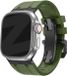 Bandz Siliconen band 'Luxe Liquid' - Groen met zwarte connectors