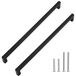 Redunest Kast Matzwarte Kabinet Handgrepen Vierkante Lade Trekt, Roestvrijstalen Keukendeur Kast Kasthandgrepen, Lade Hardware Handgrepen, 5 Pack 15 inch (384 mm) Gat Centra